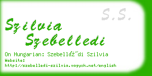 szilvia szebelledi business card